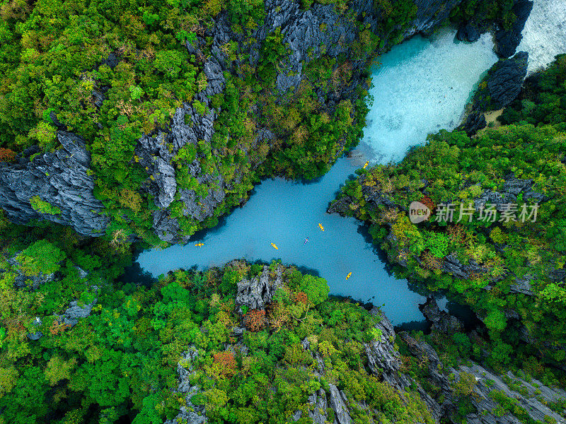 El Nido，巴拉望，菲律宾，鸟瞰图